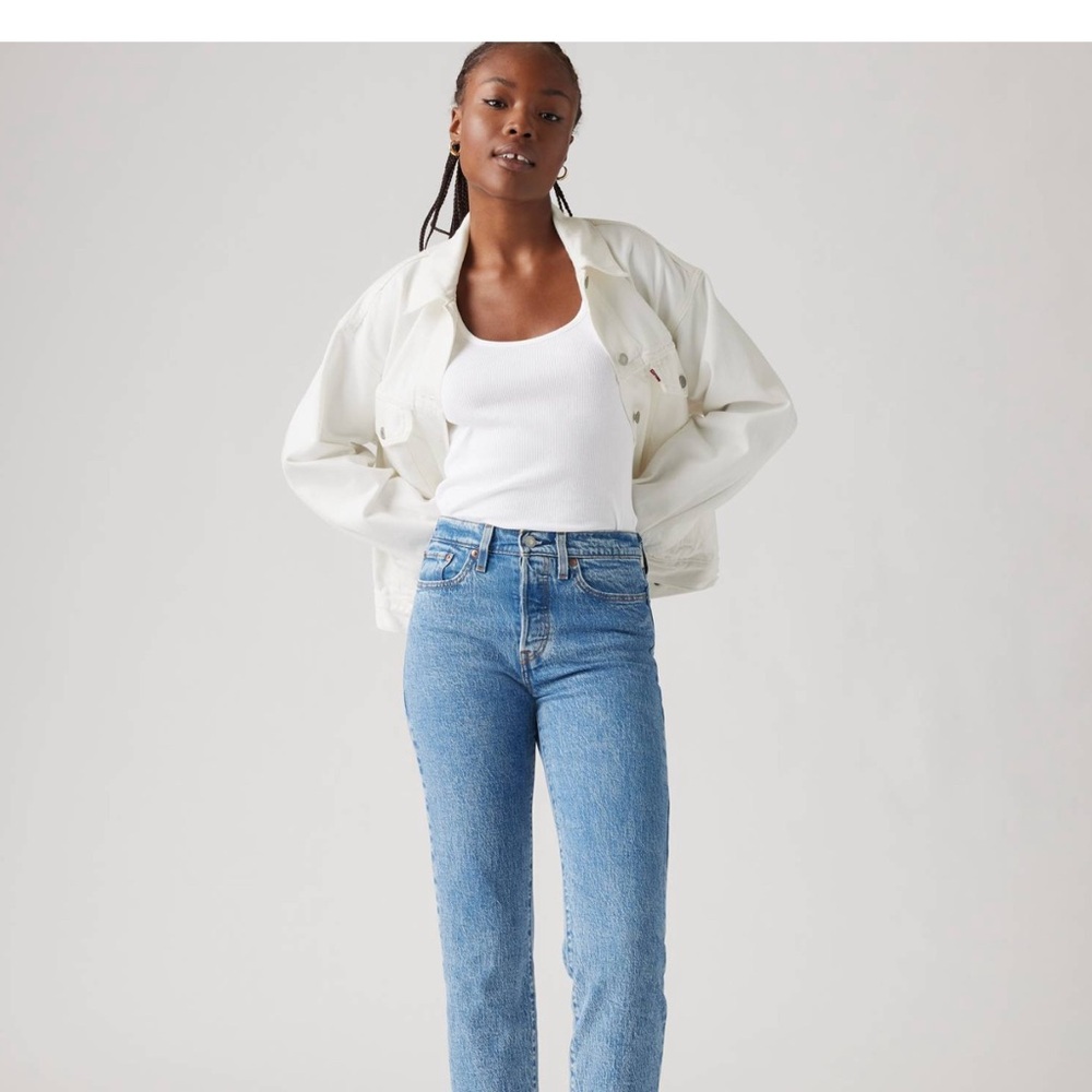 Levi's Blue Ankle Cropped Jeans